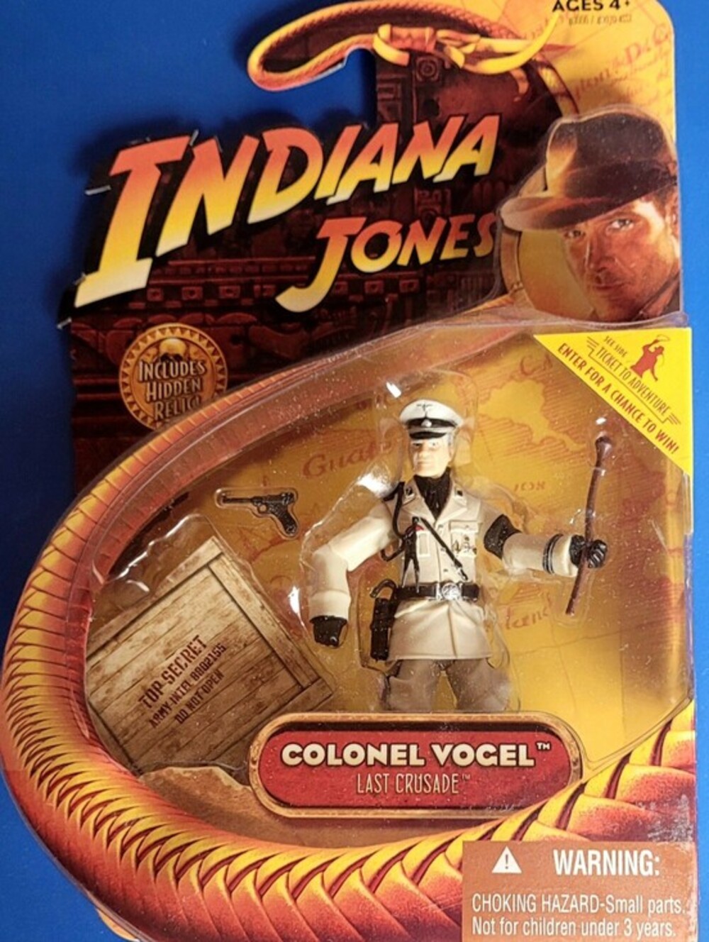 2008 Hasbro - Indiana Jones Last Crusade Colonel Vogel 3.75" Figure - NOS
